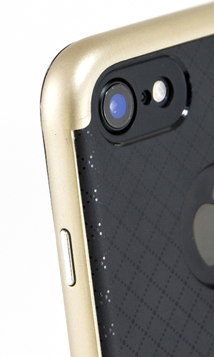 Чехол для iPhone 8 накладка силикон iPaky черная с золотистым