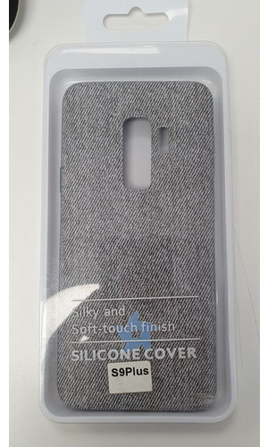 Чехол для Galaxy S9+ накладка силикон под джинс серая фото №3
