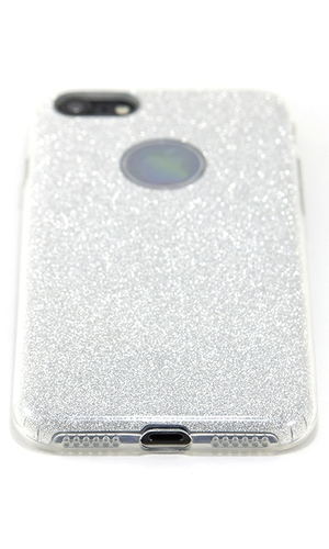 Чехол для iPhone 8 накладка силикон Diamond серебро фото №2