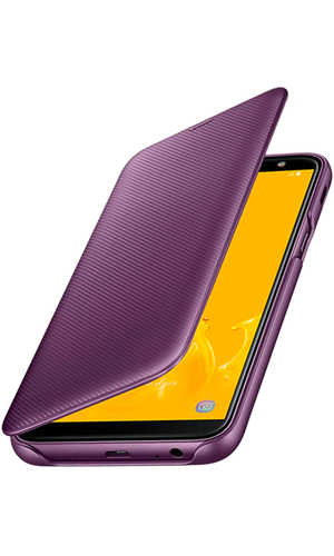 Чехол-книжка для Galaxy J6 2018 Wallet Cover EF-WJ600CEEGRU бордовая
