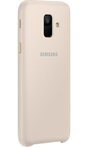 Чехол-накладка для Galaxy J6 2018 Dual Layer Cover EF-PJ600CFEGRU бежевая фото №2