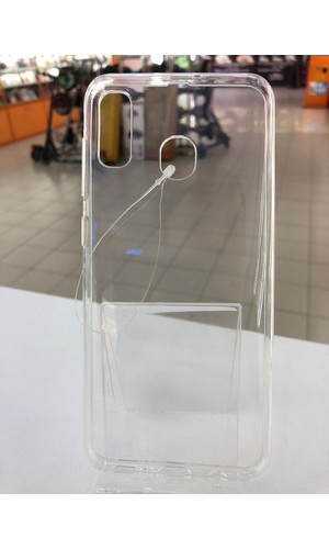 Чехол для Galaxy A20 накладка силикон прозрачная