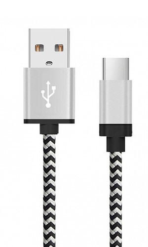 Кабель Micro USB Walker C310 плетеный 1 метр серый