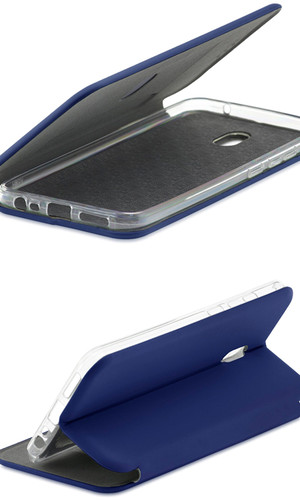 Чехол для Galaxy A40 книжка New Case с магнитом, темно-синяя фото №4