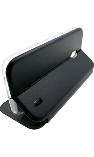 Чехол для Mi Note 10 книжка New Case с магнитом черная фото №3