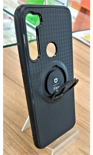 Чехол для RedMi Note 8T накладка силикон с Pop soket черная фото №2