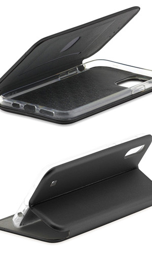 Чехол для Huawei P40 Lite E книжка New Case с магнитом черная фото №2