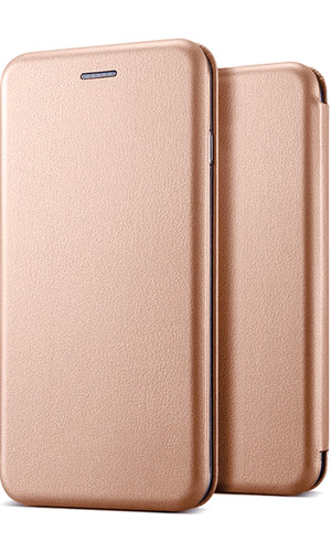 Чехол для Galaxy A51 книжка New Case с магнитом розовое золото