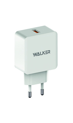 Сетевая зарядка Walker WH-25 2.4А QC 3.0 1 USB порт белая