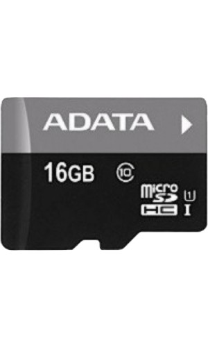 Карта памяти ADATA Premier microSDHC Class 10 UHS-I U1 16GB + SD адаптер