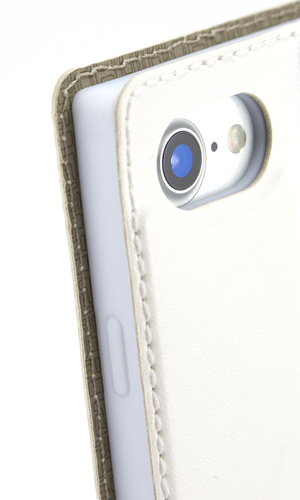 Чехол для iPhone 8 книжка с окном с магнитом белая фото №2