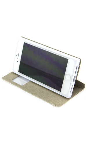 Чехол для iPhone 8 книжка с окном с магнитом белая фото №5