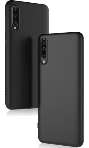 Чехол для Galaxy A21S накладка силикон черная фото №2