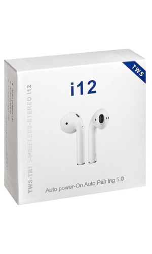 Беспроводные наушники TWS i12 Bluetooth белые фото №3