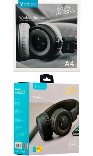 Наушники Celebrat A4 Bluetooth Black фото №2